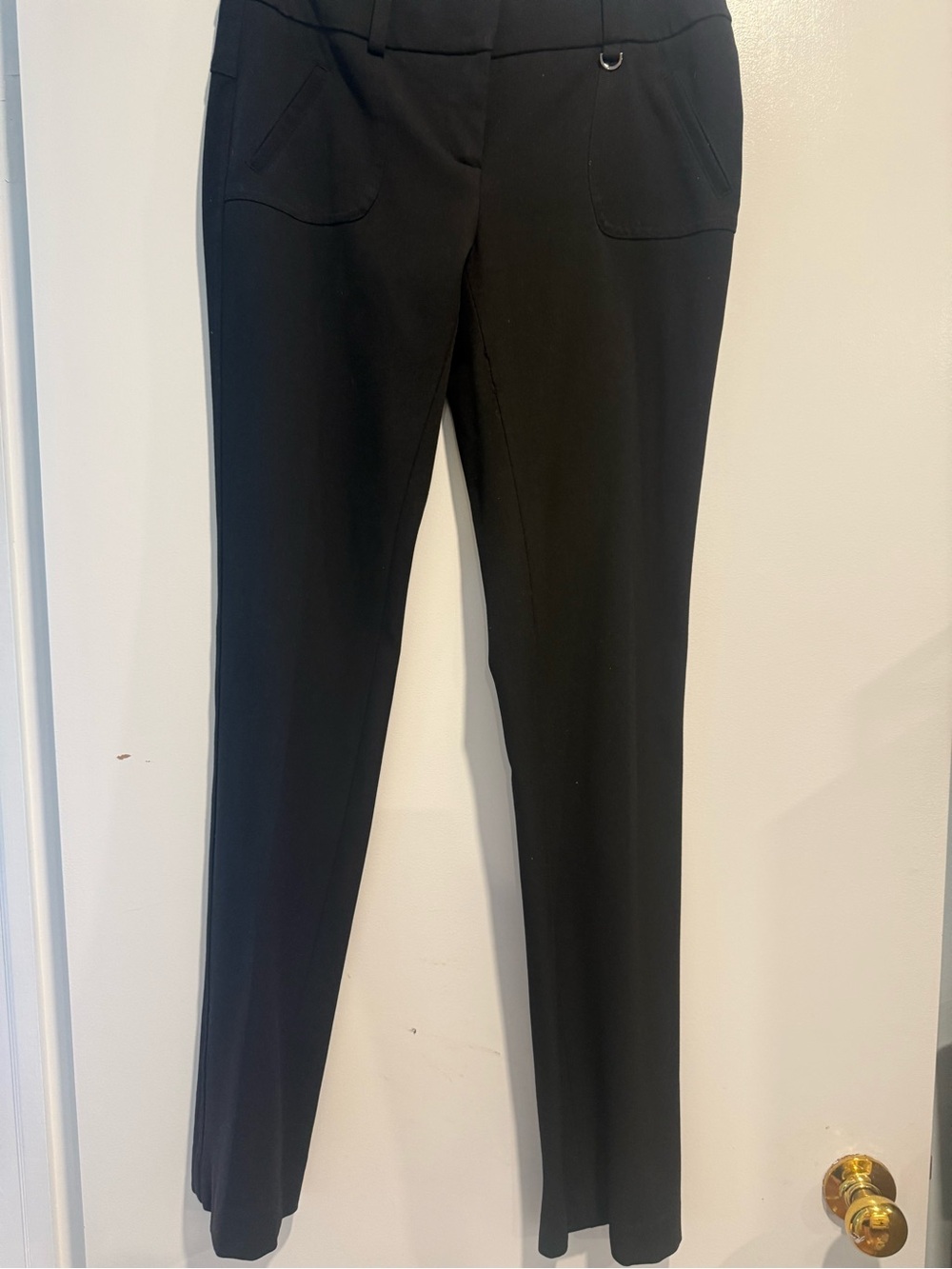 White House Black Market Black Straight-Leg Ponte Pants